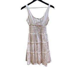 Lulu's Cream Button-Front Mini Dress